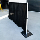 3m x 1.5m Pipe and Drape Stand with Black Velvet Drape
