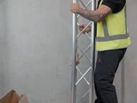 Video assembling 2m Tri Truss Flat Mount TV Stand with 500mm Steel Base