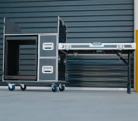 Mixer Workstation Flight Case with 12RU Shockproof Rack & Table