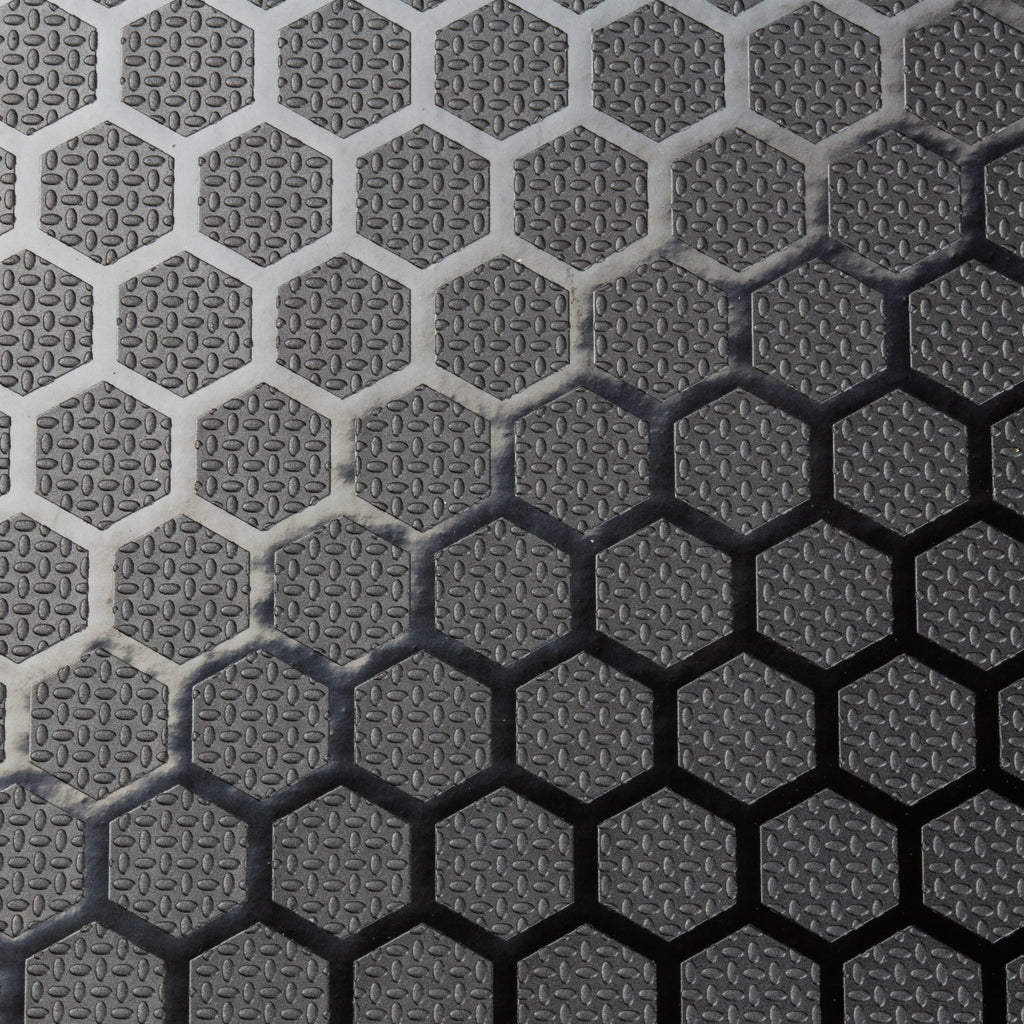 Plywood with Hexa Pattern, 1220x1220x18mm, Black
