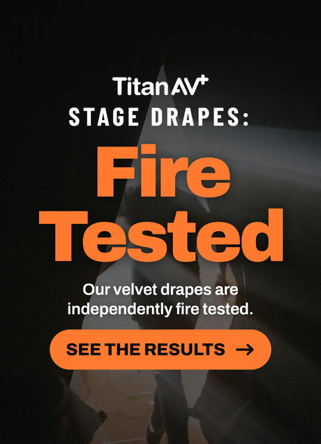 Titan AV Stage Drapes Fire Tested