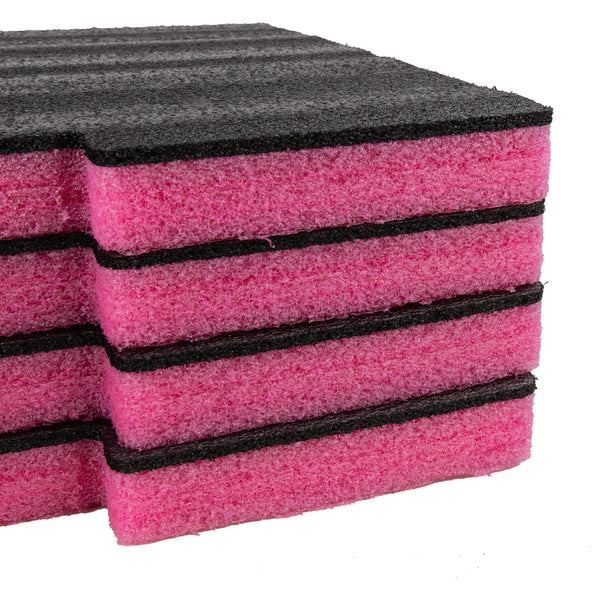 Titan AV EPE Foam Insert for 4RU Steel Drawer, Black & Pink