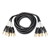 6m 1/4" Stereo Jack to 1/4" Stereo Jack TRS 8 Channel Multicore Loom Cable Stage Snake