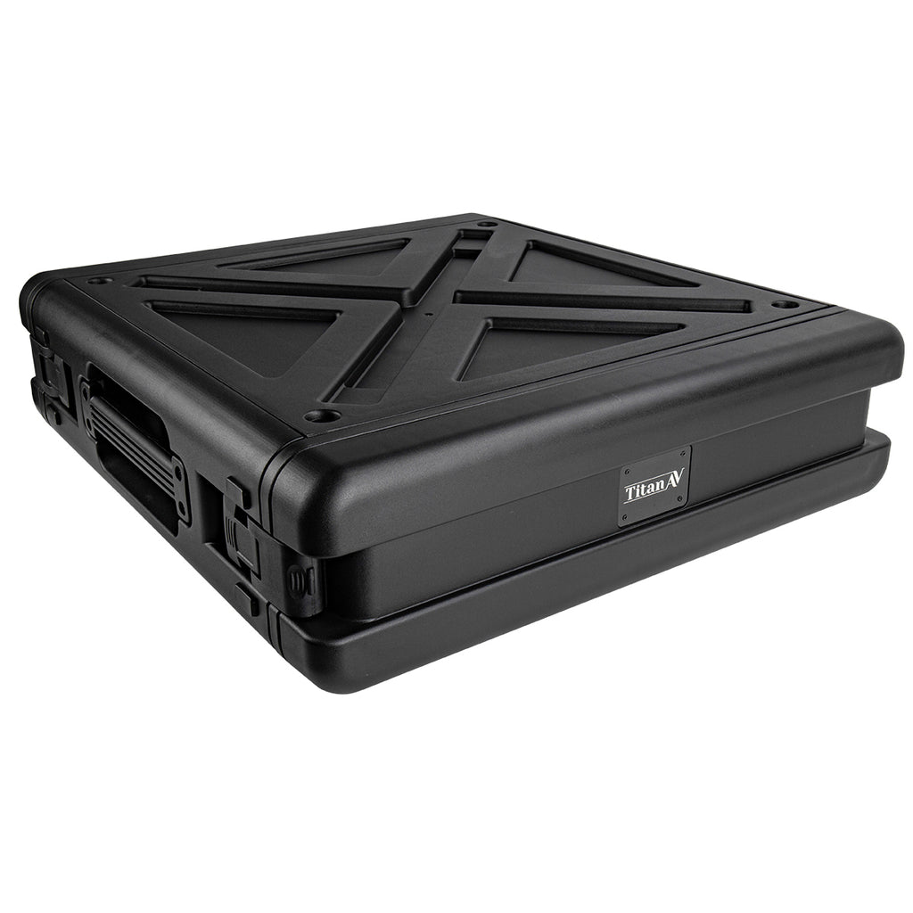 Two Case Rack 2U Rack Case | Strong Plastic Hard Case for 19
