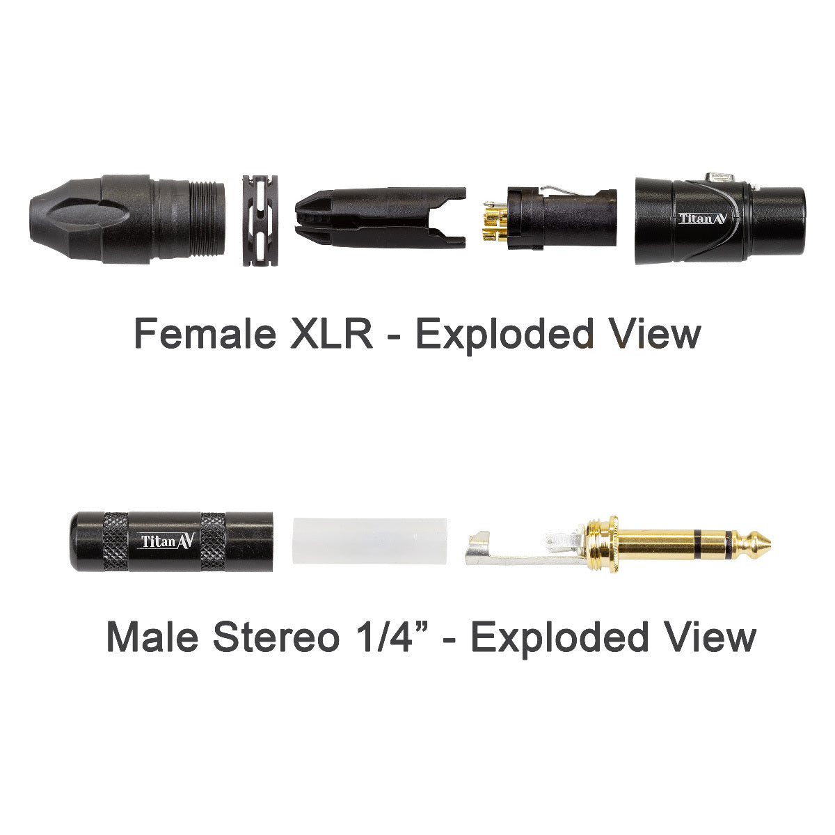 1m XLR Female to 1/4" TRS Stereo 8 Channel Multicore Loom Cable Stage Snake