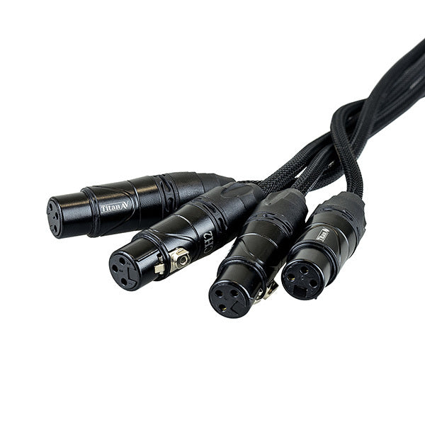 Titan AV CAT Tail, etherCON to Quad 3-Pin XLRF