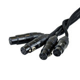 Titan AV CAT Tail, etherCON to Quad 3-Pin XLRF