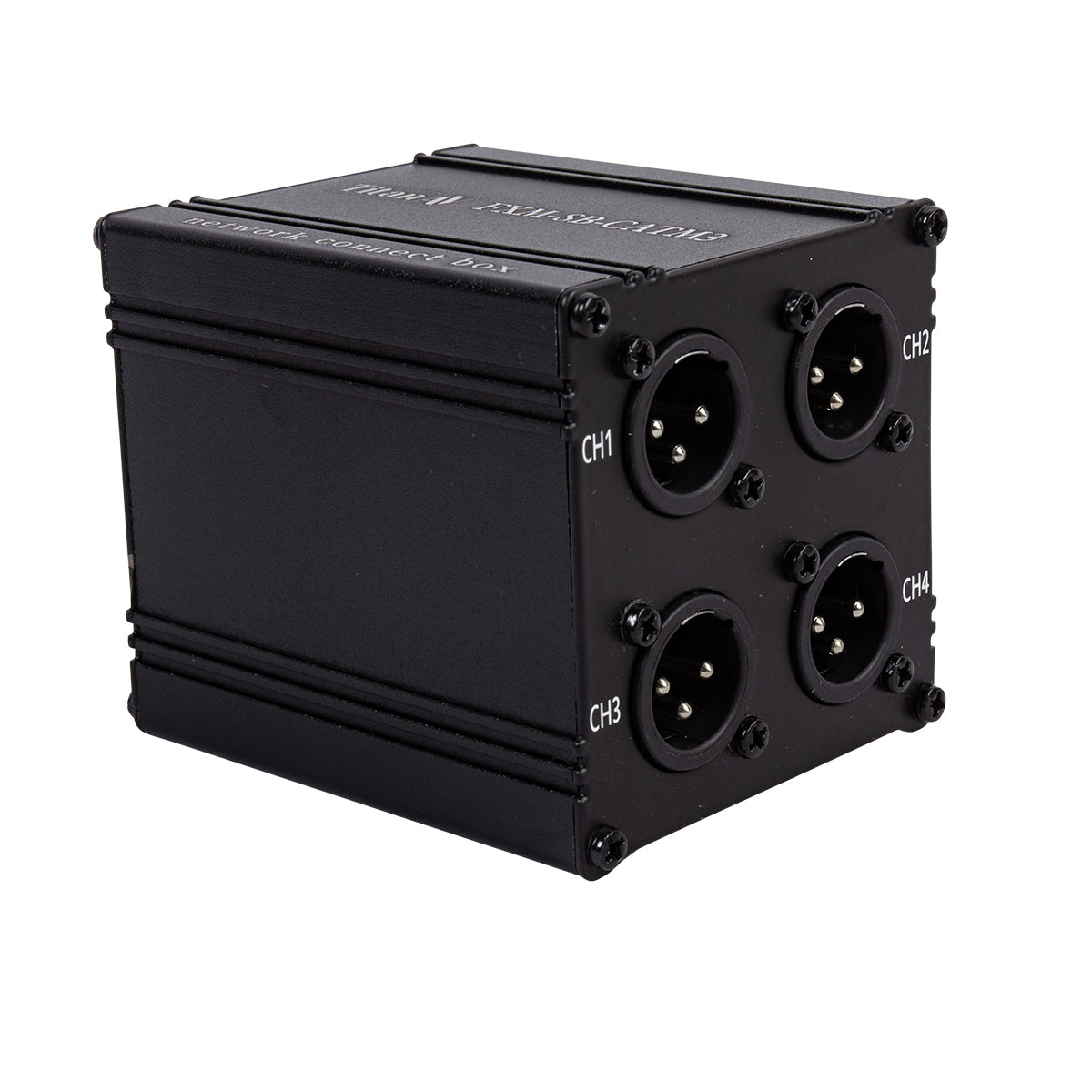 RJ45 EtherCON to Quad 3-Pin XLR-M Stage Box