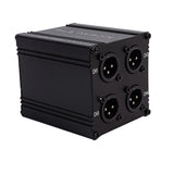RJ45 EtherCON to Quad 3-Pin XLR-M Stage Box