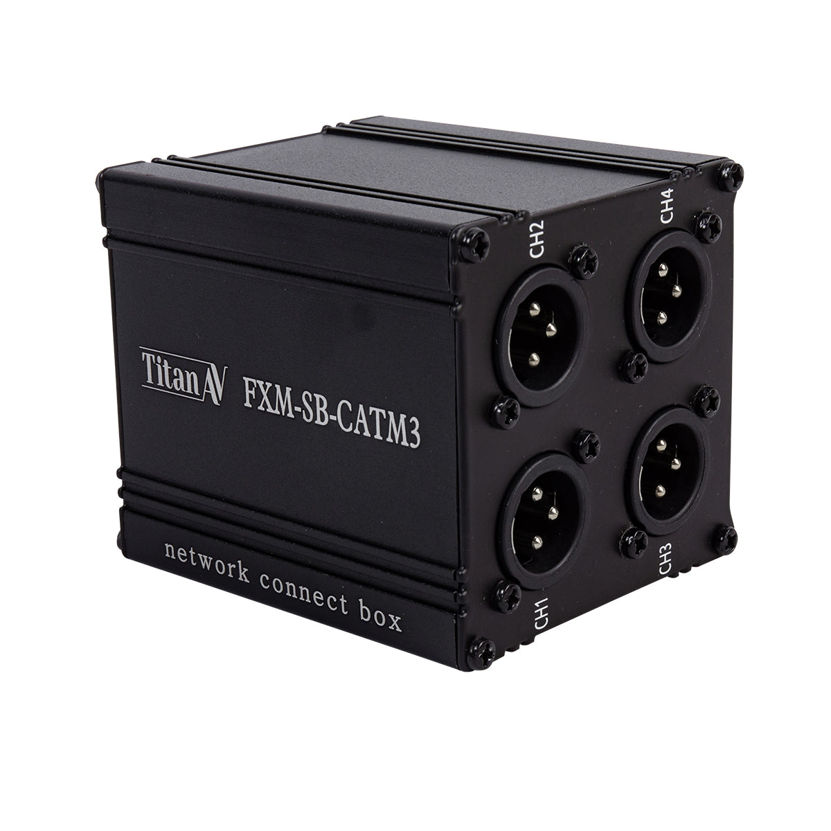 RJ45 EtherCON to Quad 3-Pin XLR-M Stage Box