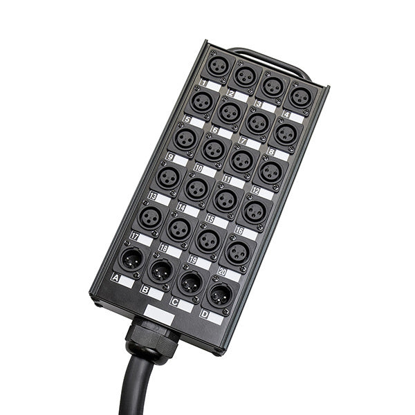30m Multicore Cable Stage Box, 20 Send, 4 Return