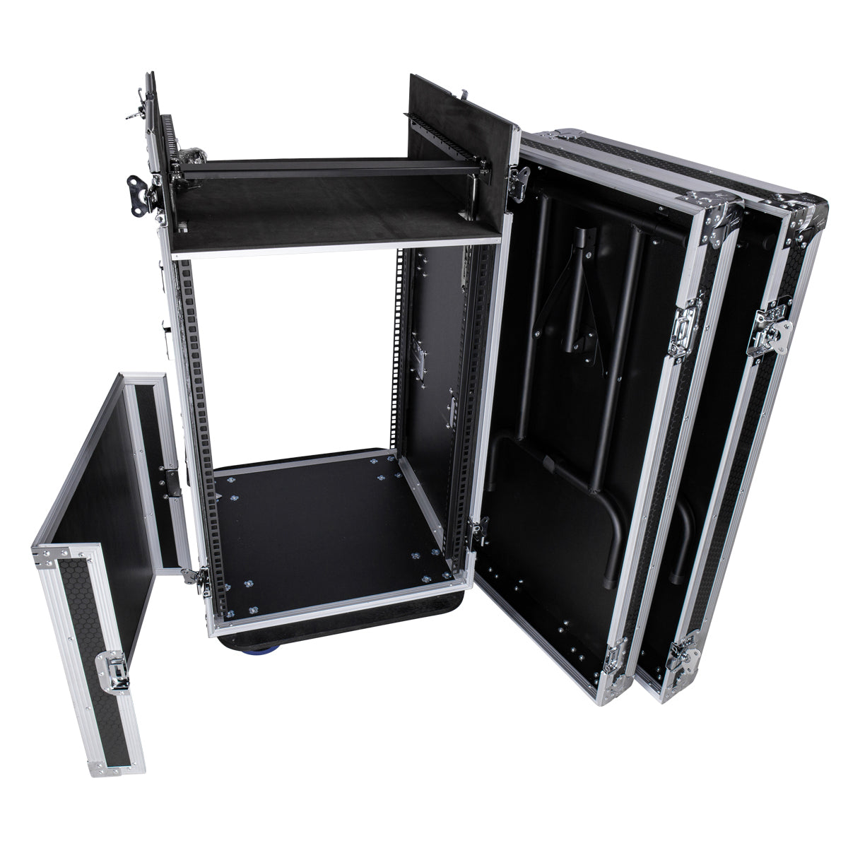 Workstation & Portable DJ Table | 10U Mixer & 16U Amp Rack Case – Titan AV