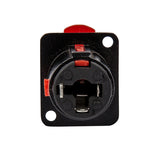 1/4" Stereo Chassis Mount Jack Socket TRS Lock